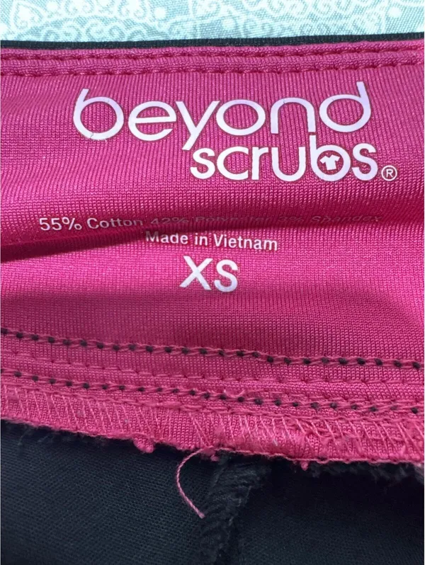 Beyond Scrubs Black XS Medical Scrub Pants with Zipper Pocket - Comfy & Ready to - Image 2