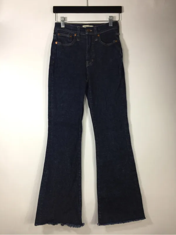 Madewell The Perfect Vintage Flare Jeans Raw Hem Size 23 - Image 3