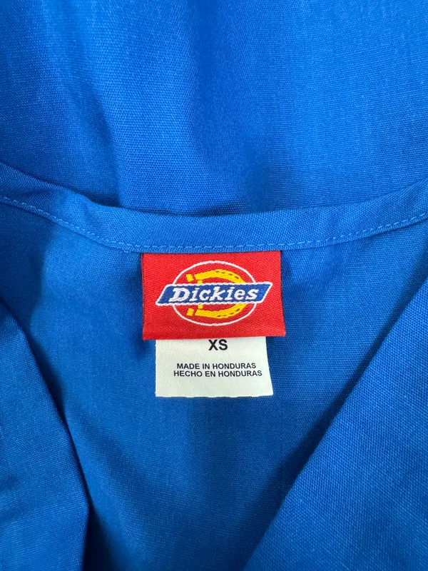 Dickies NWT Mini V-Neck Scrub Top In Royal Blue Size X-Small - Image 3