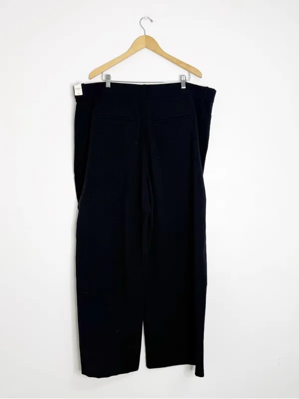 Abercrombie & Fitch Wide Leg Dress Pants XXL NWT Navy High Rise - Image 3
