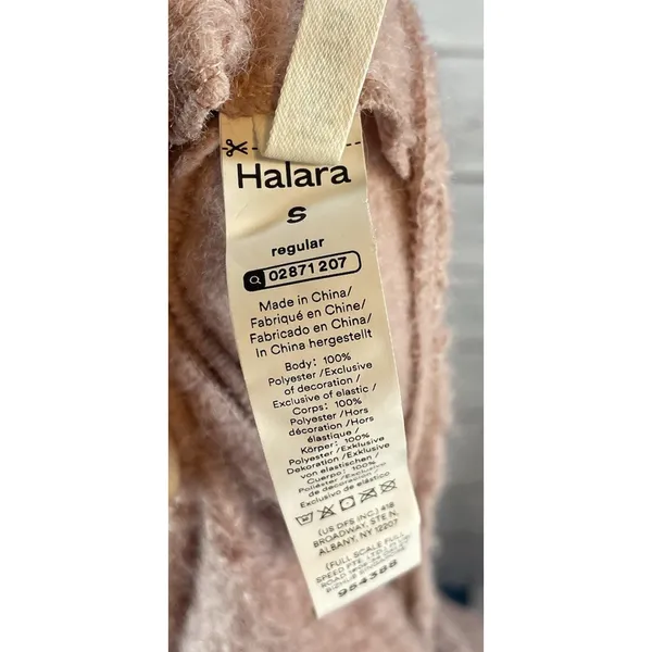 Halara Teddy Fuzzy Plush Wide Leg Overall Jumpsuit Women’s Size S Pink Cozy - Image 5