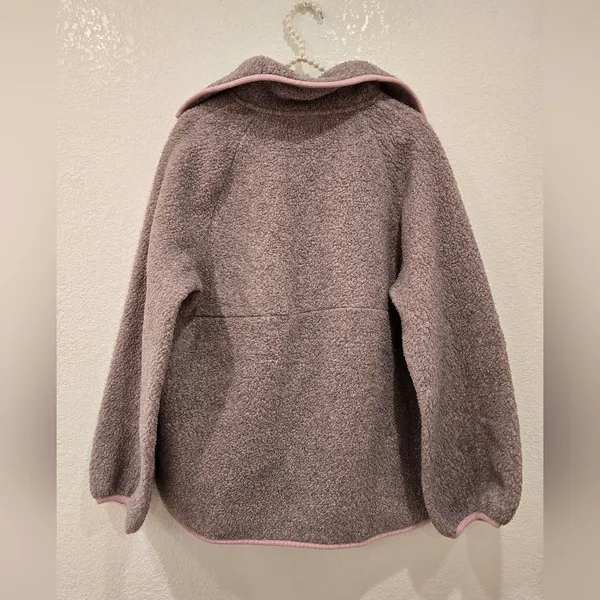 Madewell Polartec Fleece Half-Zip Jacket Size L in Hthr Cherry Blossom - Image 2