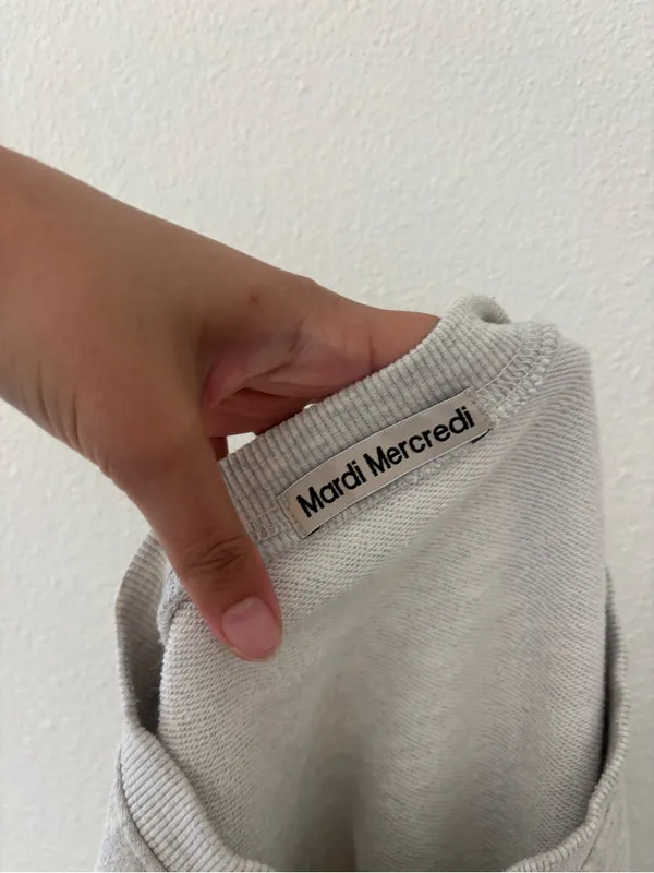 Mardi Mercredi grey floral sweat shirt - Image 3