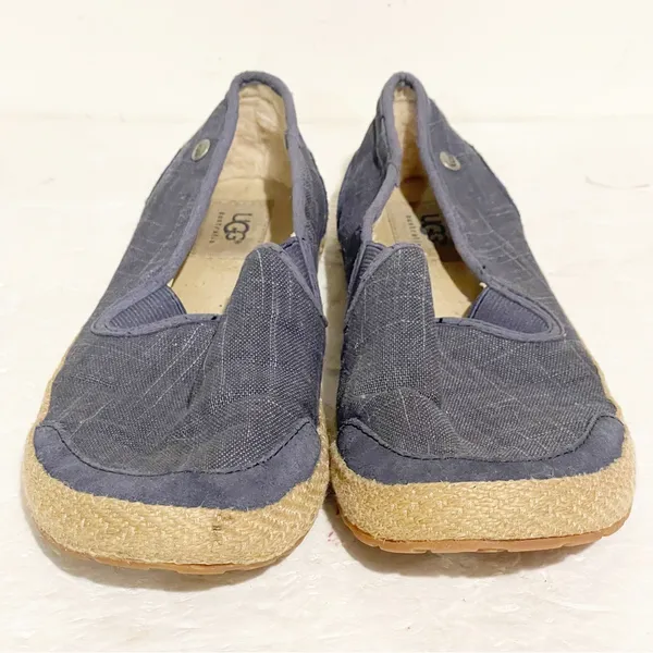UGG Shoes 7.5 Delizah‎ Casual Slip On Loafers Espadrille 1002886 Blue Closed Toe - Image 6