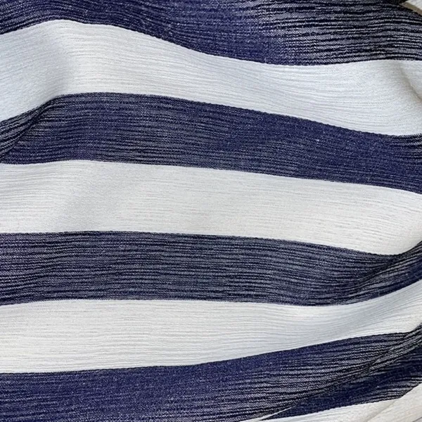 Entro Blue Mini Dress Women's Size L One Shoulder Ruffled Striped NEW - Image 9