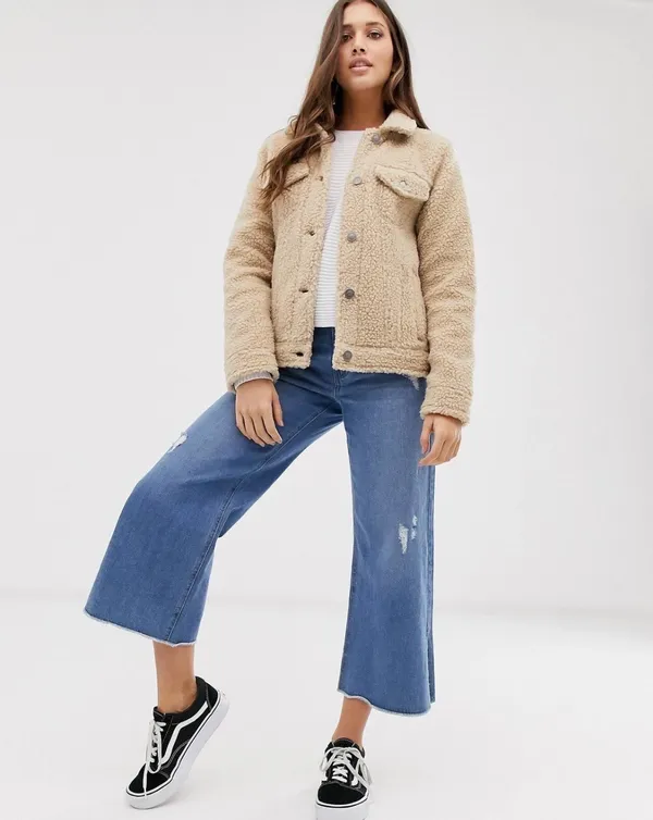 Hollister Teddy Bear Sherpa Trucker Jacket - Image 5