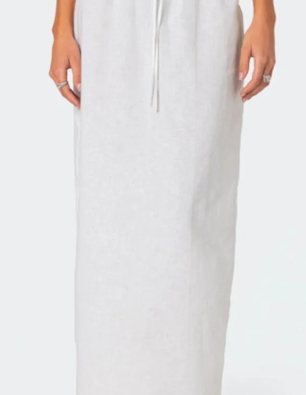 Edikted Rayla Linen Look Maxi Skirt - Image 2