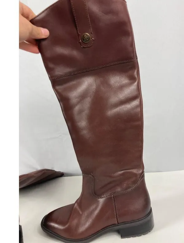 Sam Edelman Knee High Drina Leather Riding Boot Dark Terazzo Brown Size 5.5 - Image 6
