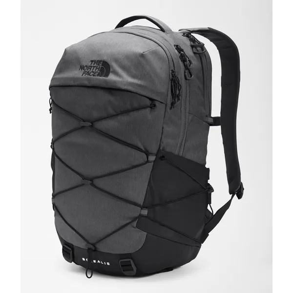 The North Face Borealis Laptop Backpack Asphalt Grey Light Heather/TNF Black New - Image 2