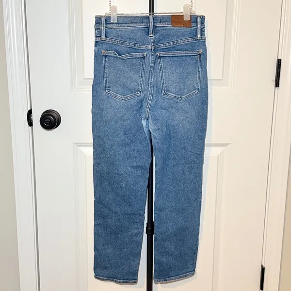 Madewell The Perfect Vintage Jean Straight Leg Medium Wash Blue Denim Womens 27P - Image 3