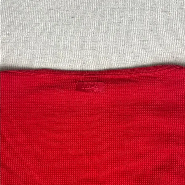 Skims waffle Henley in red
Size: Large - Image 4