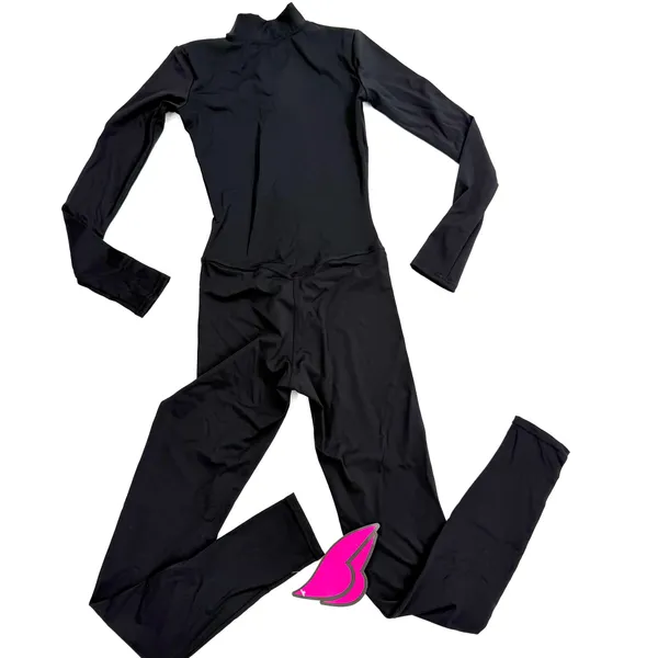 Workout Jumpsuit Gym Romper Long Sleeve Athletic Romper One Piece Slim Fit Yoga - Image 14