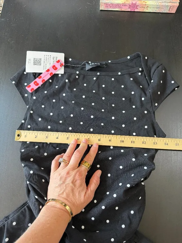 Cider Polka Dot Boat Neck Ruched Tee & Mini Skort Set NEW NWT Size small - Image 11