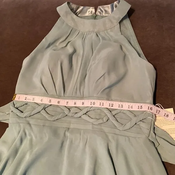 Women’s Halter Neck Chiffon High Low Prom Party Bridesmaid Dress Size 12 NWT - Image 8
