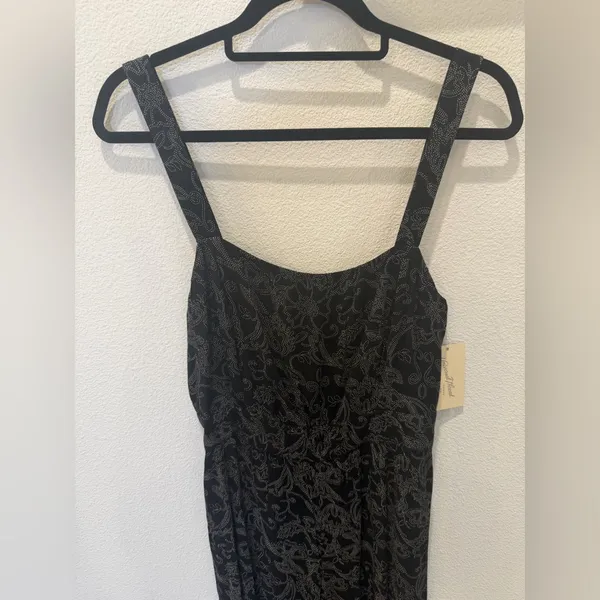 Universal Thread Smocked Boho Jumpsuit Dark Floral Tie-Cuff Cottagecore Festival - Image 7