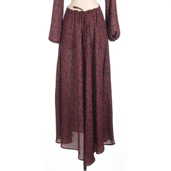 RESA Noelle Maxi Dress In Gemma Small Cut Out Front Tie Leopard Animal Print - Image 7