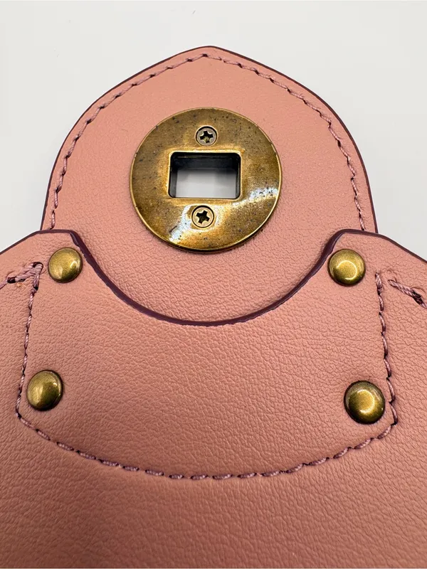 Lauren Ralph Lauren Burgundy Top-Handle Satchel with Gold Hardware - Image 4