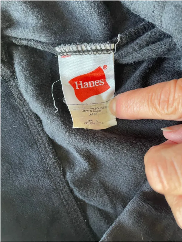 Women's Hanes Black Wide Leg Pants Size L - Image 2