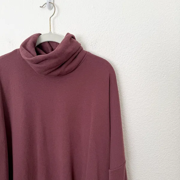 [Aerie] Oversized Fleece Turtleneck Sweater Pullover Sweatshirt Cozy Sz Small S - Image 8