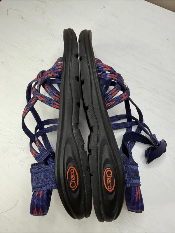 Chaco ZVOLV X2 Womens 7 Hiking Water Sandal Volcanic Blue Orange Camping Outdoor - Image 8