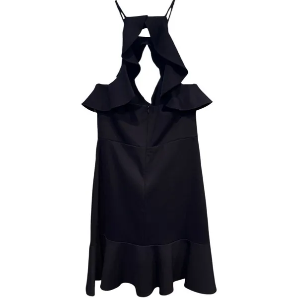 NWT Amanda‎ Uprichard Cia Mini Dress Fluttery Ruffle Navy Blue Size Large NWT - Image 5