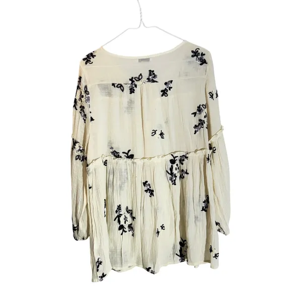 Figueroa & Flower Embroidered Floral Peasant Tunic Blouse, Size XL/18W - Image 6