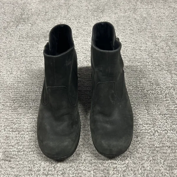Keen Akita Ankle Boots Womens 8 Slate Gray Wedge Leather Snap Closure - Image 4