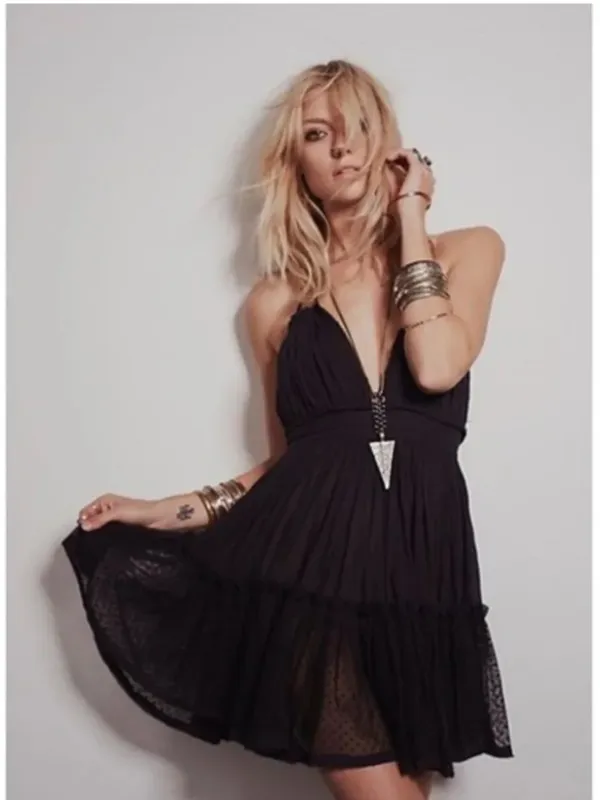 Free People 100 Degree Mini Dress in Black - Image 2