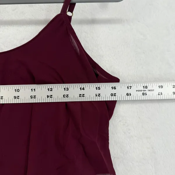 Show‎ Me Your Mumu Caitlin Ruffle Maxi Dress XS Burgundy Merlot Sleeveless - Image 2