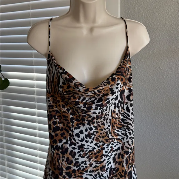 Naked Wardrobe‎ Leopard Print Dress Size Large - Image 2