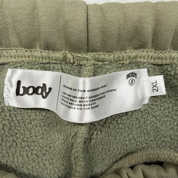Body By Raven Tracy Backshot Sweatpants Women’s 2XL Green Graphic Wide Leg - Image 3