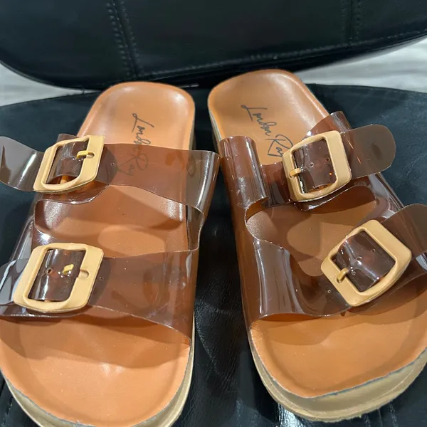 Neutral Tan Textured Sole Women's Sandals Brown Size 6 - Image 2