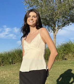 Tan Lace Top Size M - Image 3
