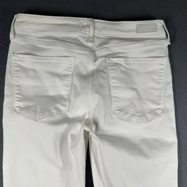 Abercrombie Fitch Simone High Rise Super Skinny Jeans Womens 10 White 30 Stretch - Image 15