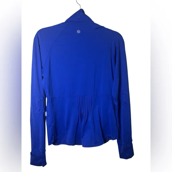 Athleta Women’s Momentum Half Zip Pullover Size‎ Small Blue Running Thumbholes - Image 7