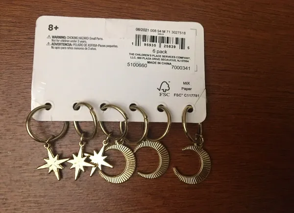 Sugar and Jade Sun Moon Hair Charms Jewelry 6 Piece Stars Moon Gold color - Image 3