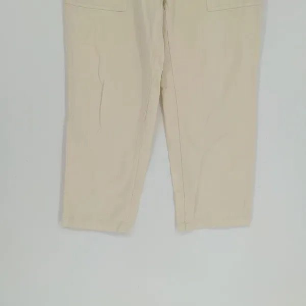 Urban Outfitters Women's High Waist Straight Leg‎ Cream Pants Size 12 Button Fly - Image 3