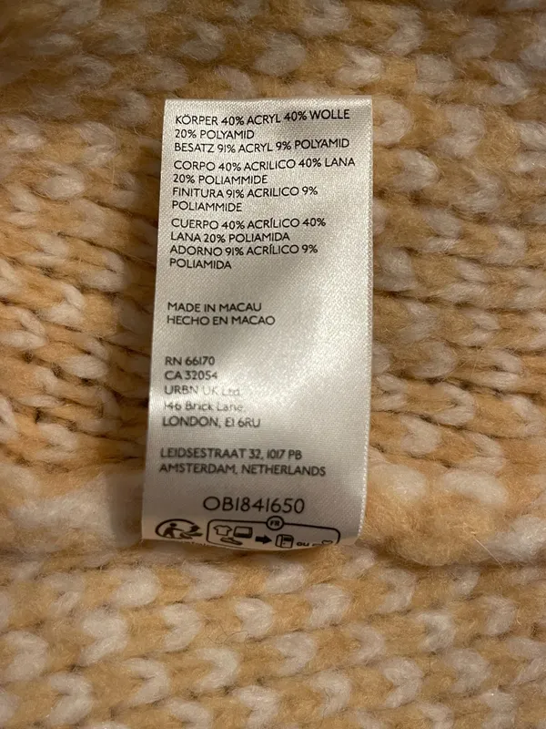 Free People Cream and Beige Cropped Cardigan. Size Xs - Image 12
