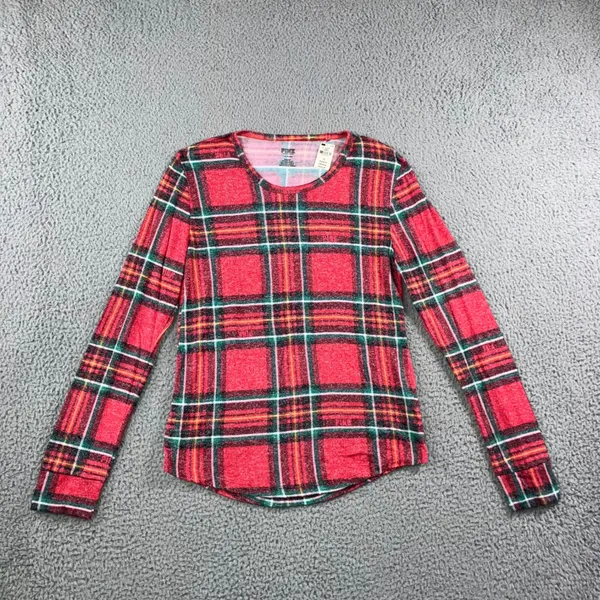 PINK Victoria's‎ Secret Plaid Pajama Set Women Large Top and Pants Christmas - Image 2