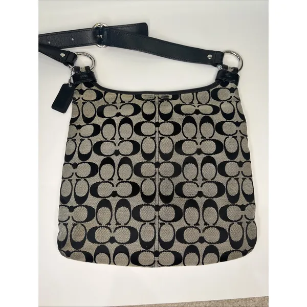 Coach Penelope F15513 Signature Y2K Turnlock Crossbody Shoulder Bag Black - Image 12