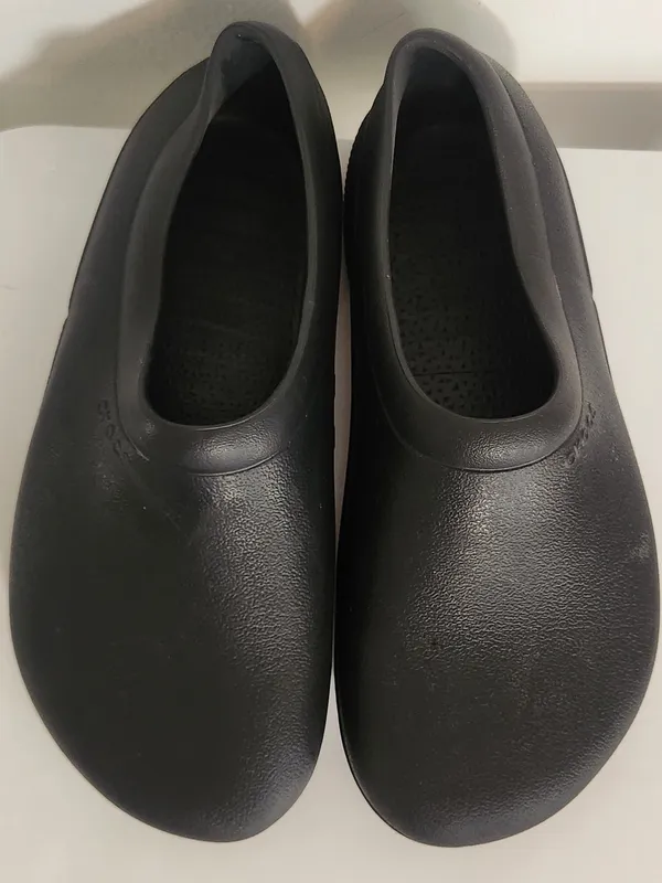 Crocs On The Clock Black Work Clogs Size Womens 7 Mens 5 Flaw - Image 4