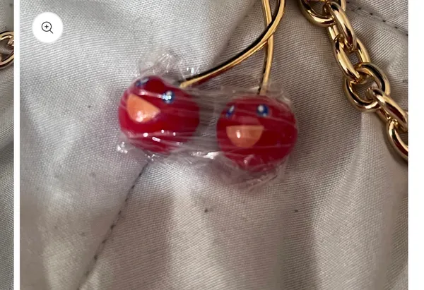 Cherry Bag Charm Gold - Image 3