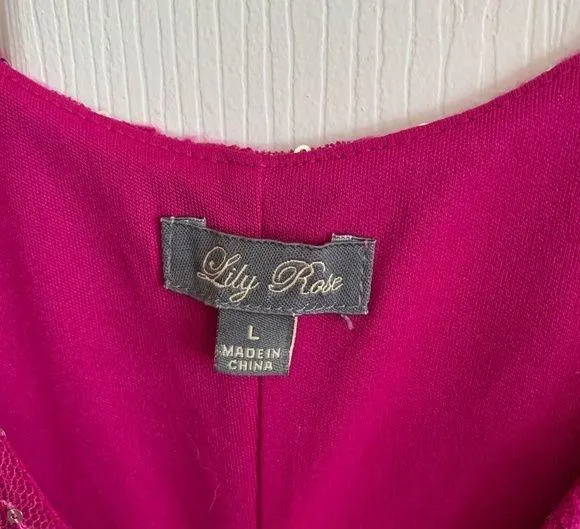 Pink sequenced dress Size L - Image 2