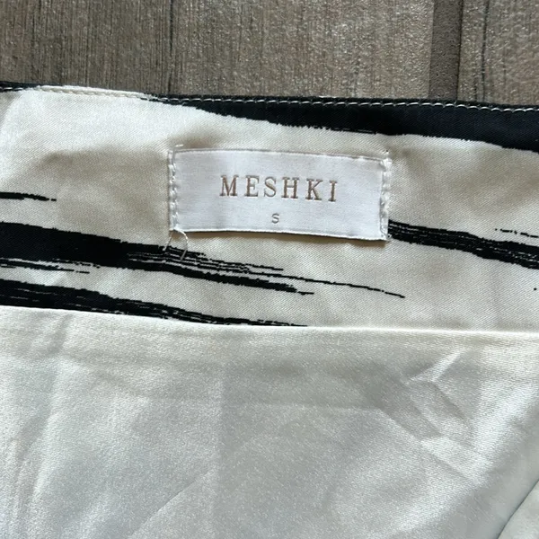Meshki Asymmetrical Black and White Maxi Skirt - Image 10