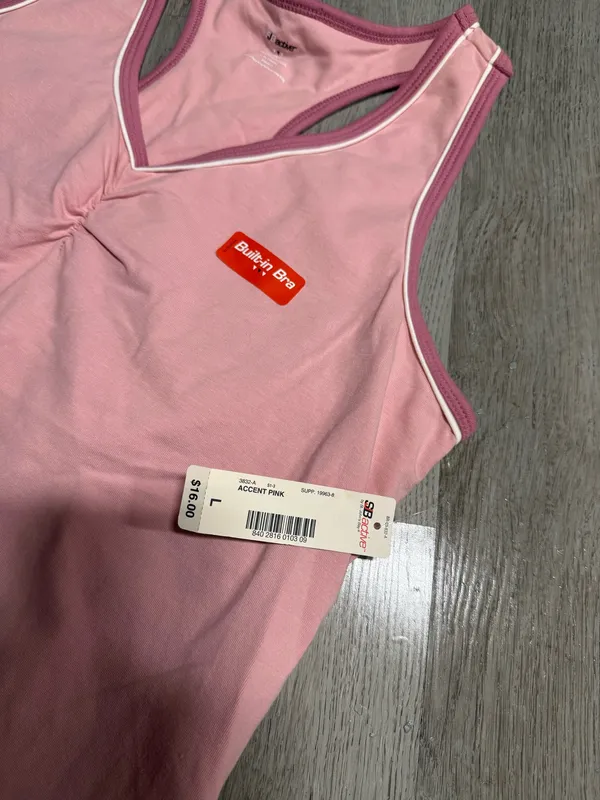 SJB active built in bra tank top Pink Size L - Image 3