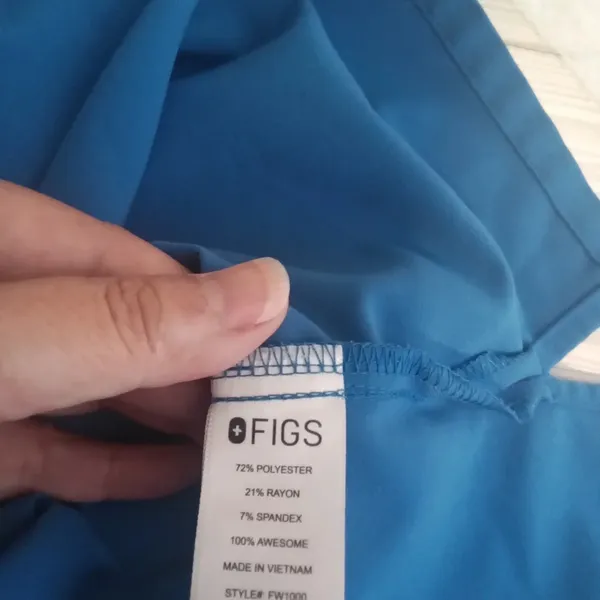 Figs Catarina scrub women's top blue size Medium - Image 5