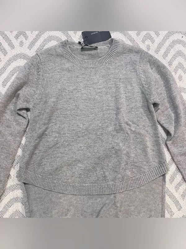 ZARA WOMAN Grey High-Low Knit Sweater NWT - Image 2