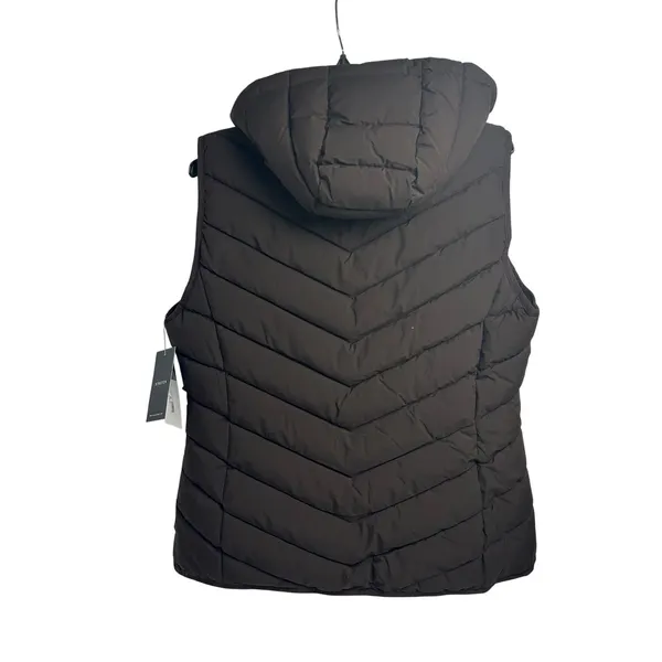 Lauren Ralph Lauren Chocolate Brown Quilted Hooded Puffer Vest Women's Large - Image 2