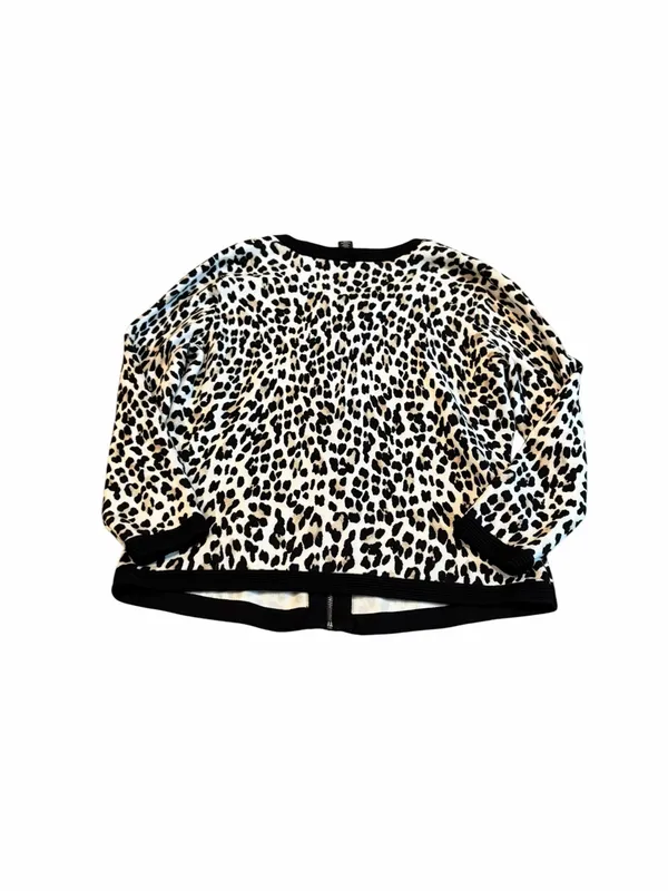 White House | Black Market full zip leopard print cardigan - Image 4
