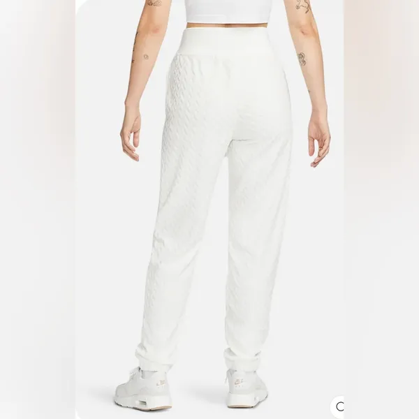 Nike Joggers Women’s‎ Sz L Everyday White Track Tapered Leg and High-Waisted Fit - Image 7